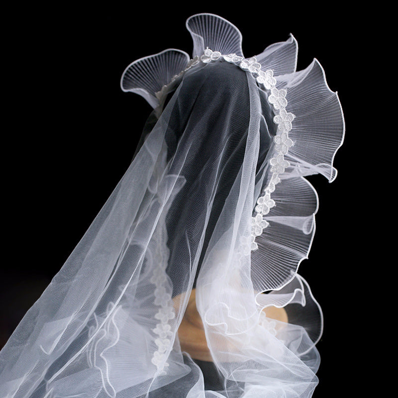 Vintage fairytale bridal lace veil