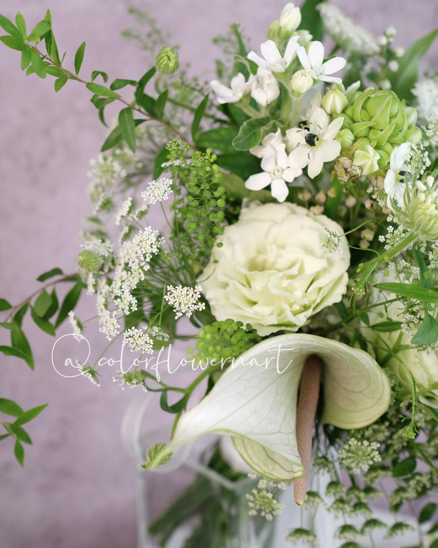 拖尾鮮花花球+新郎襟花訂製 🌿 Bridal Bouquets + groom's boutonnière