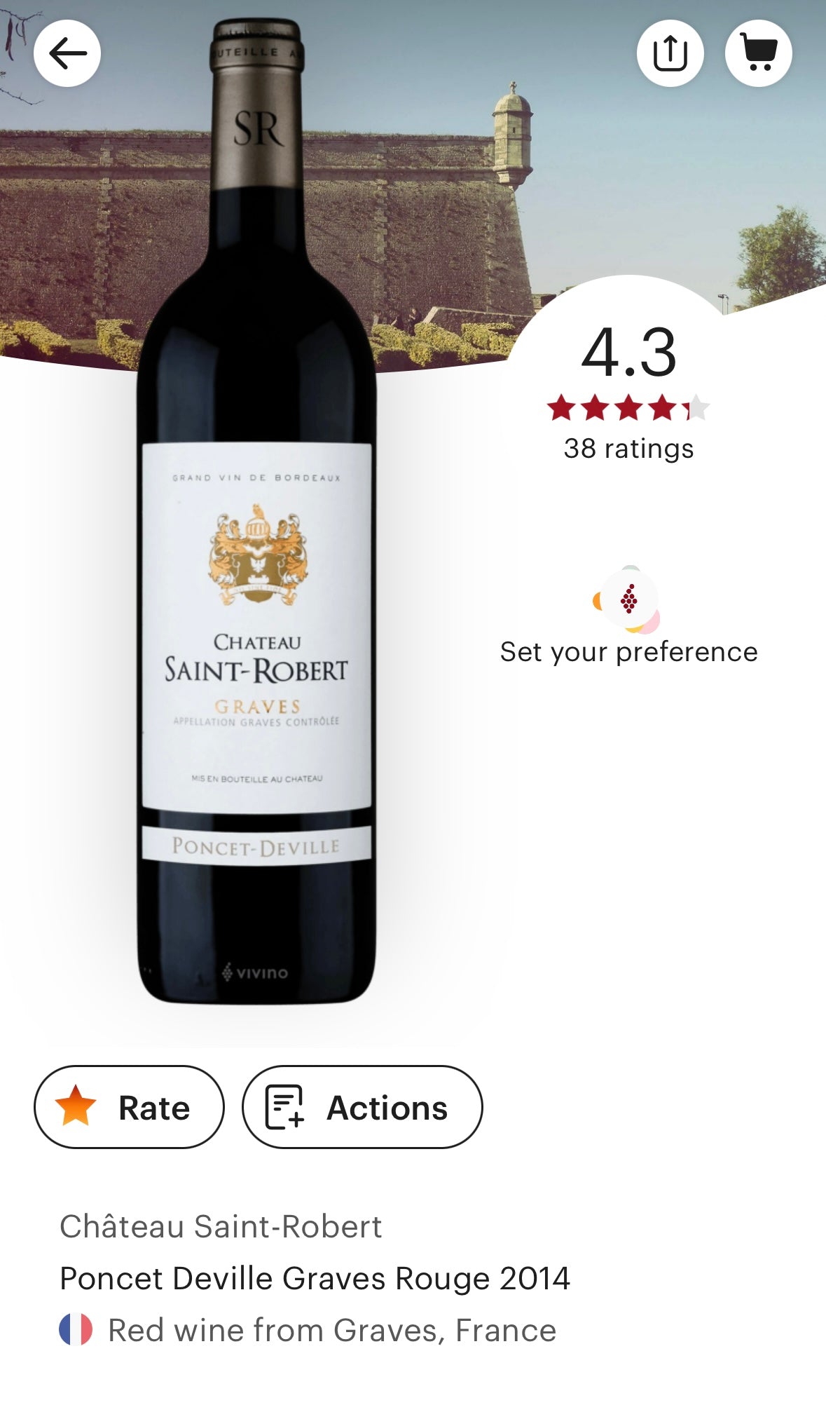 Château Saint-Robert Poncet Deville Graves Rouge Bordeaux 750ml