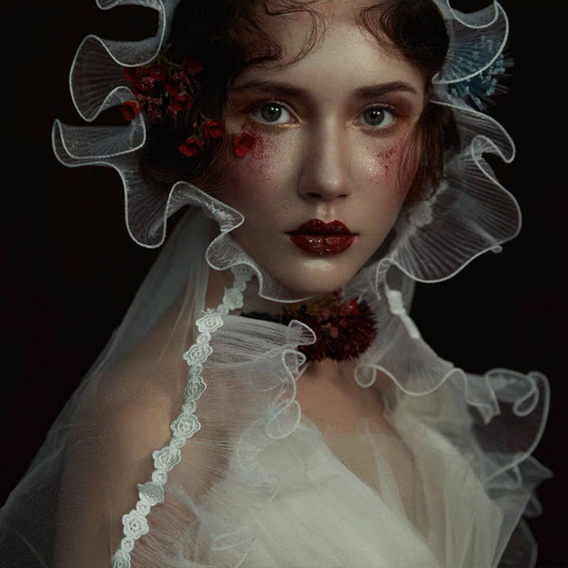 Vintage fairytale bridal lace veil