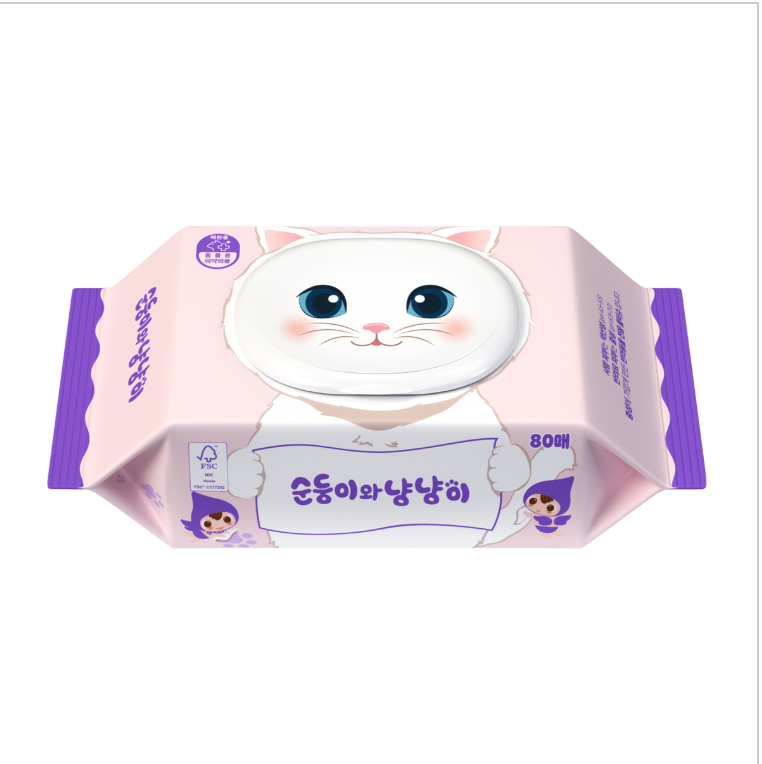 3 包優惠裝）80 Sheets X 3 packs offer) Soondoongi  - Made in Korea | Cats Grooming Wipes 80s 順順兒 - 韓國製 | 貓貓護理濕紙巾 (80片)