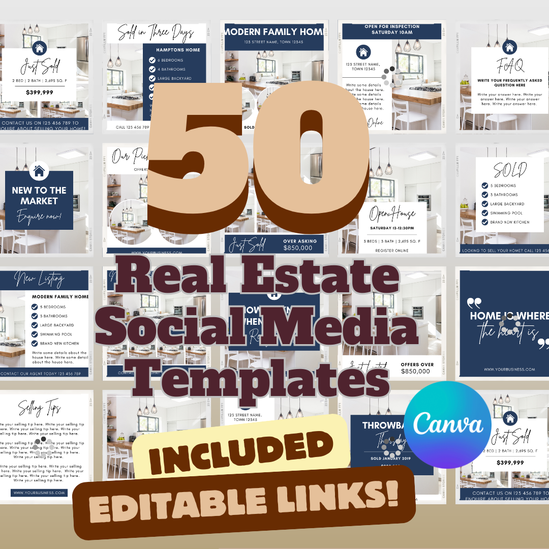 Canva Templates for real estate, asset management, Interior design, Home decor and the professional