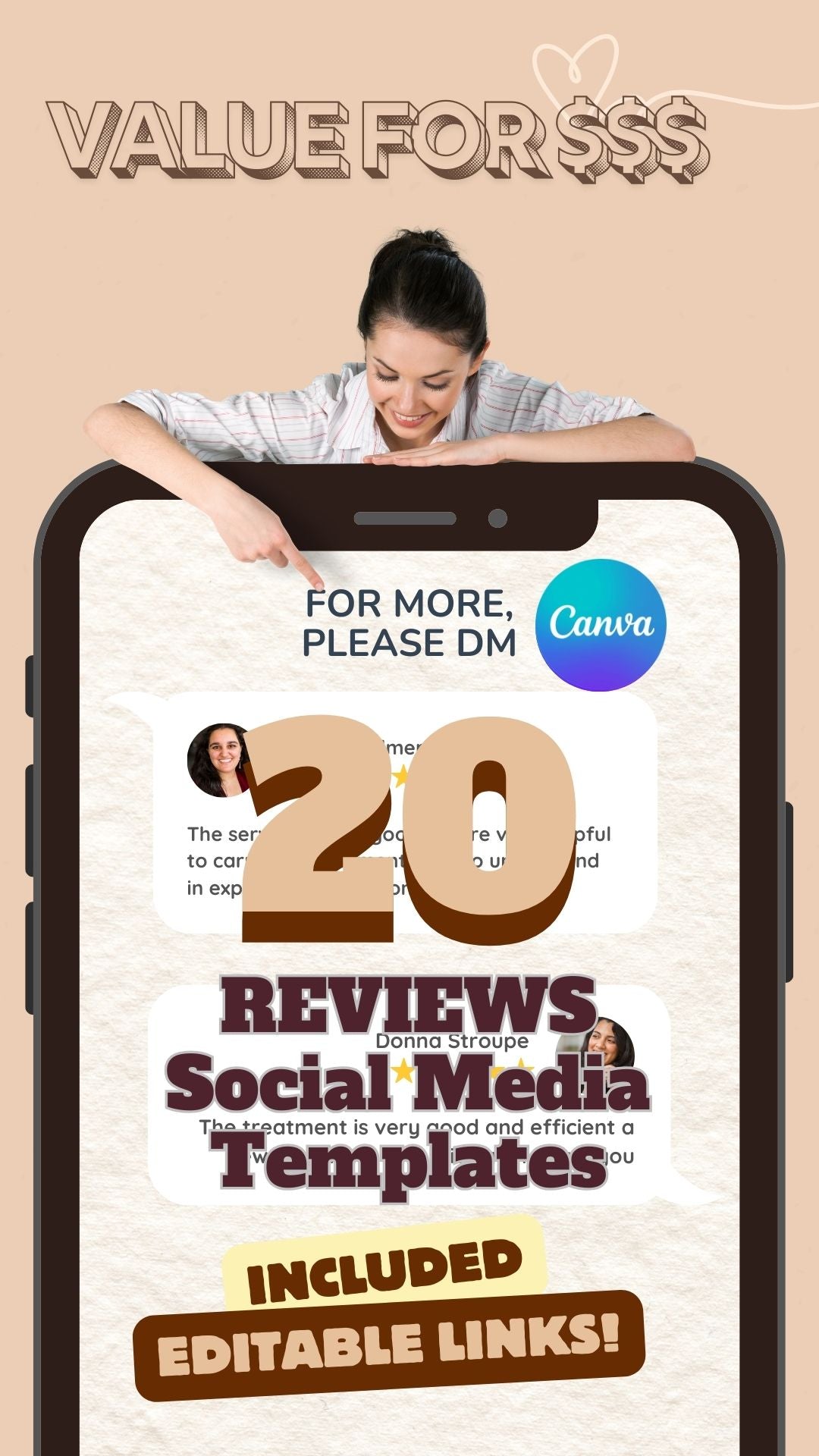 20 Reviews CANVA TEMPLATES, Small Business Templates, Social Media Templates Bundles, 20 CANVA 模版版式設計排版